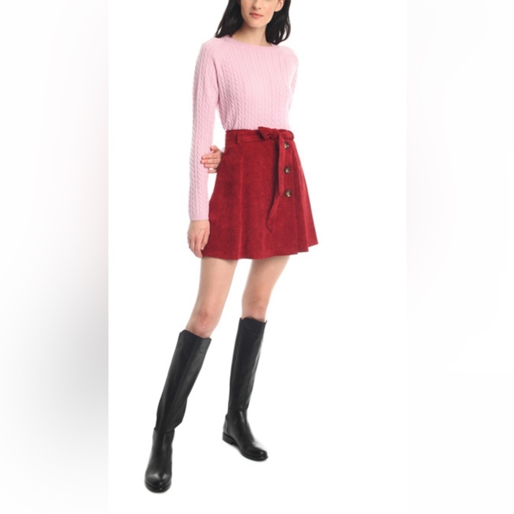 Intrend by MaxMara Mini Skirt.Size:US4/6 Waist 27 Color Cherry BrandNewNeverWore